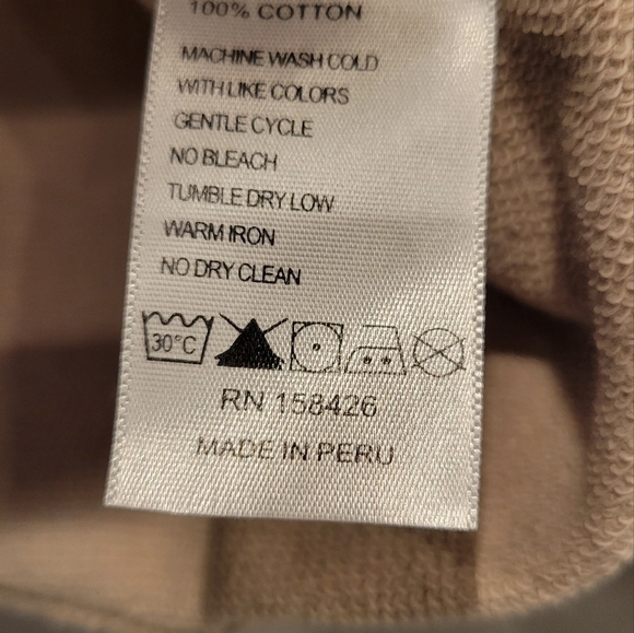 Leallo French Terry Crewneck Sweater Women's Size XS - Picture 4 of 8